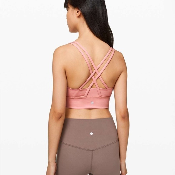 Lululemon Energy Bra *Long Line Peach Pink - Picture 2 of 9